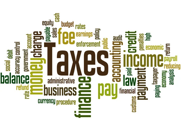 Taxes, word cloud concept 7 — Stock Photo, Image