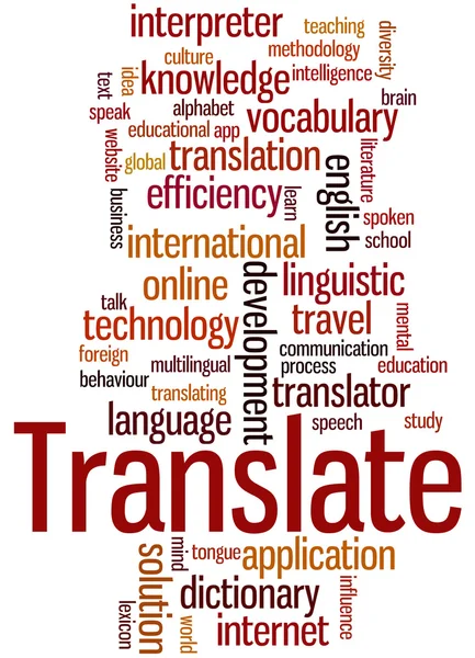 Translate, word cloud concept 9 — Stock Photo, Image