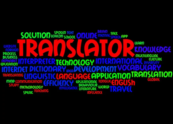 Translator, word cloud concept 4 — Stock Photo, Image