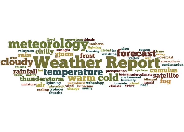 Weather Report, ordet cloud koncept 8 — Stockfoto