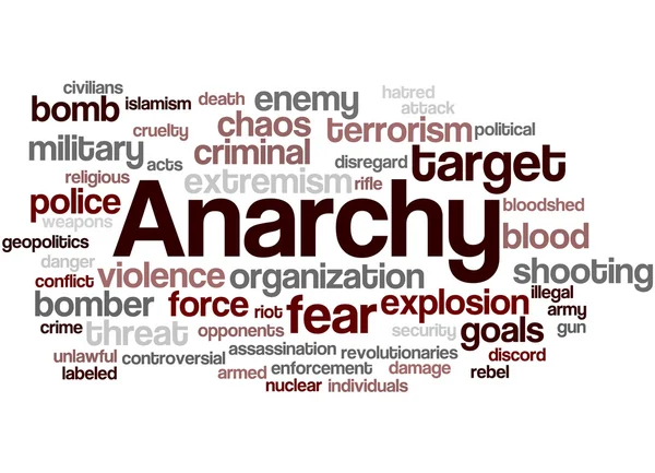 Anarchie, Wort Wolke Konzept 2 — Stockfoto