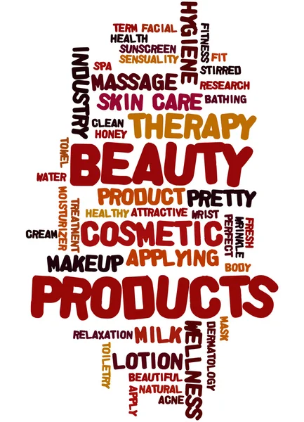 Beauty Products, концепция облака слов 8 — стоковое фото