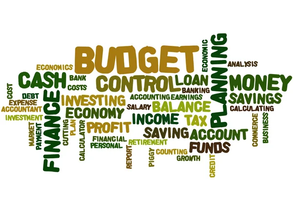 Budget, word cloud concept 3 — Stock Photo, Image