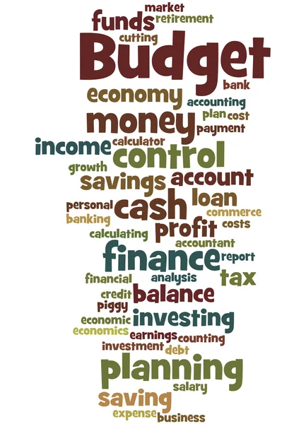 Presupuesto, concepto palabra nube 6 — Foto de Stock