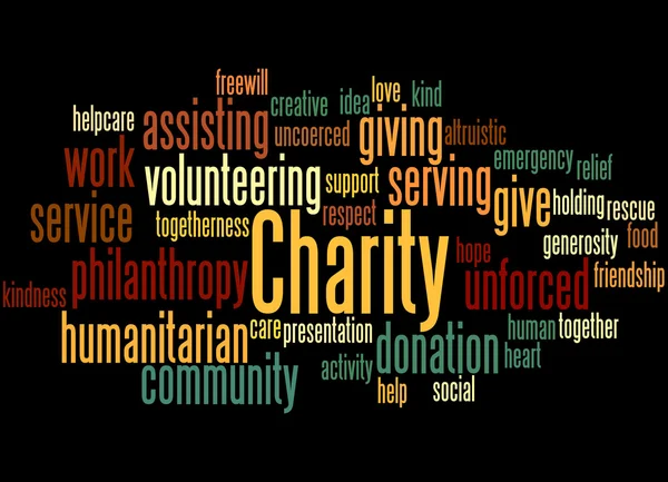 Charity, word cloud concept 5 — Stock Photo, Image
