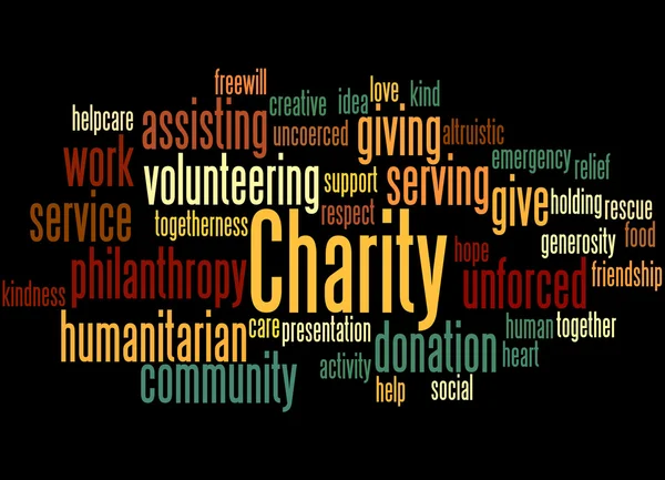 Charity, word cloud concept 7 — Stock Photo, Image