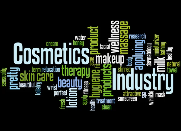 Indústria cosmética, conceito de nuvem de palavras 8 — Fotografia de Stock