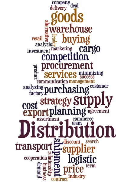 Distributie, word cloud concept 5 — Stockfoto