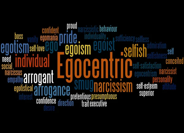 Egocentrisch, word cloud concept 5 — Stockfoto