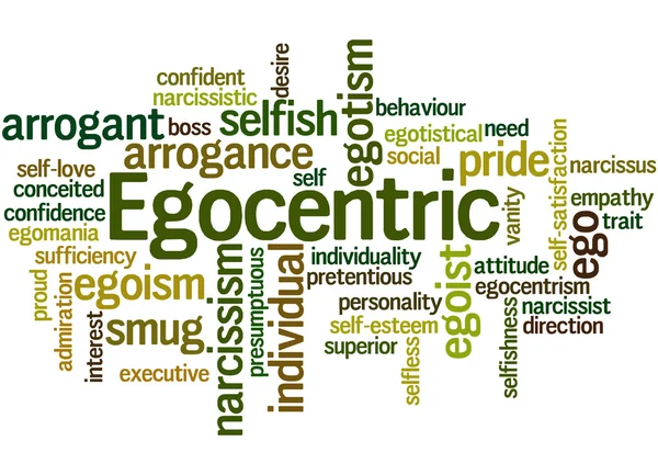 Egocentrisch, word cloud concept 8 — Stockfoto