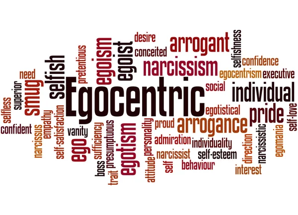 Egocentric, word cloud concept — Stock Photo, Image