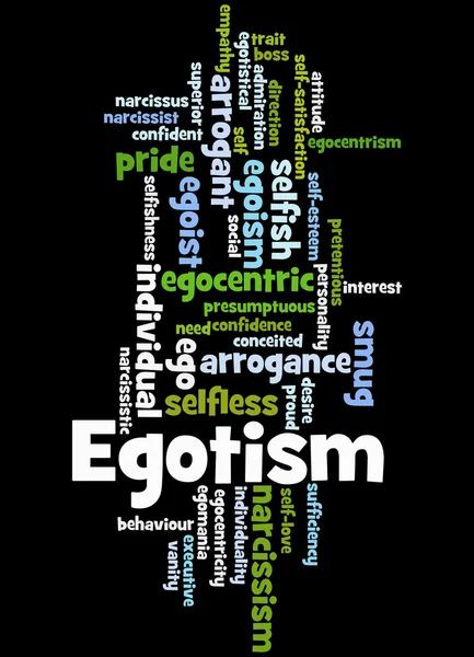 Egoïsme, word cloud concept 3 — Stockfoto