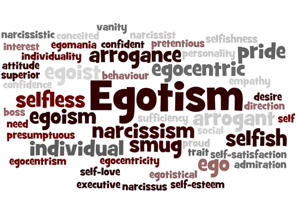 Egoismus, Wort Wolke Konzept 8 — Stockfoto