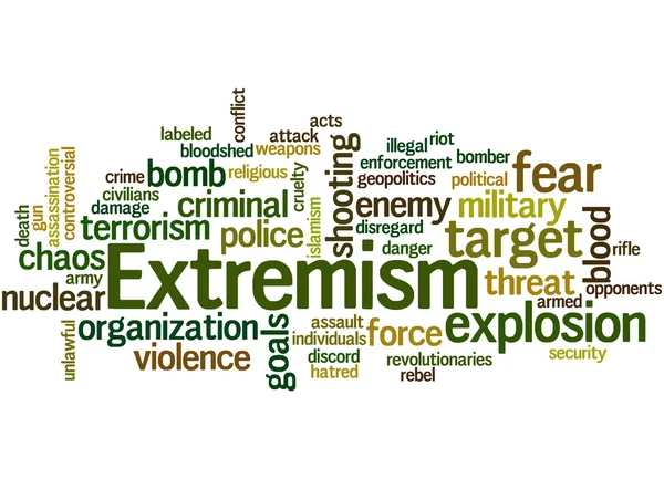 Extremism, ordet cloud koncept 2 — Stockfoto