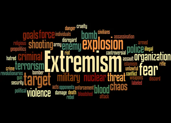 Extremism, ordet cloud koncept 4 — Stockfoto