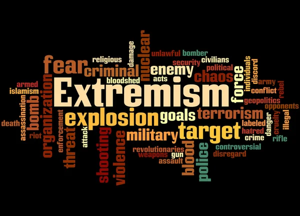 Extremism, word cloud begrepp 7 — Stockfoto