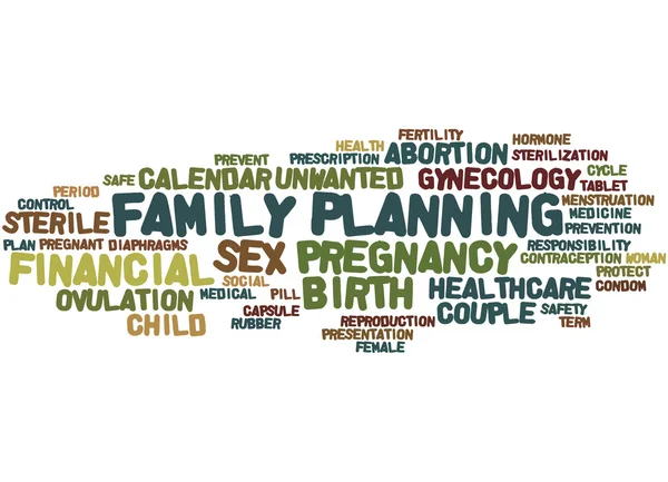 Familienplanung, Wort Cloud-Konzept 3 — Stockfoto
