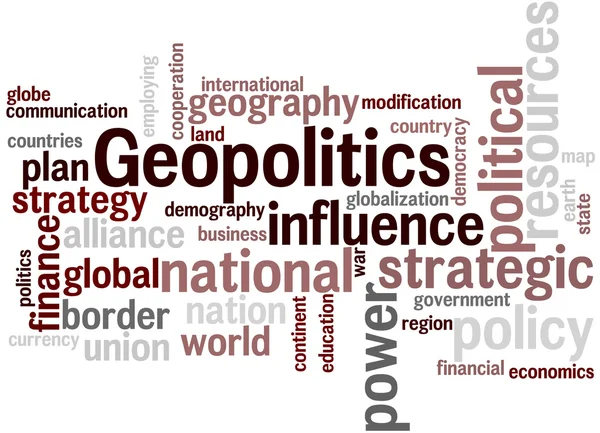 Geopolítica, conceito de nuvem de palavras 8 — Fotografia de Stock