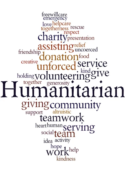 Humanitaire, word cloud concept 9 — Stockfoto