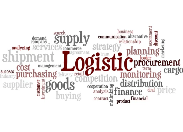 Logistik, ordet cloud koncept 2 — Stockfoto