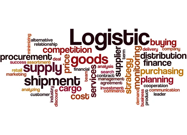 Logistiek, word cloud concept — Stockfoto