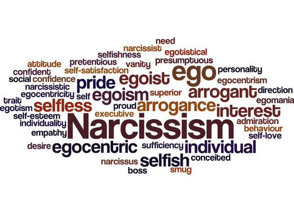 Narcissisme, concept de nuage de mots — Photo