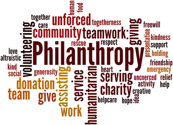 Philanthropie, Word Cloud Konzept 3 — Stockfoto