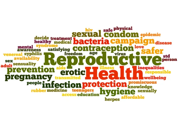 Репродуктивное здоровье, понятие облака слов 6 — стоковое фото