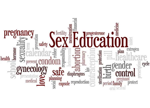 Educazione sessuale, concetto di nube di parole 9 — Foto Stock