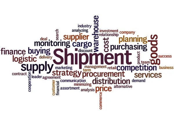 Shipment, word cloud concept 5 — Stock Photo, Image