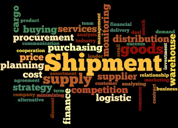 Shipment, word cloud concept 10 — Stock Photo, Image