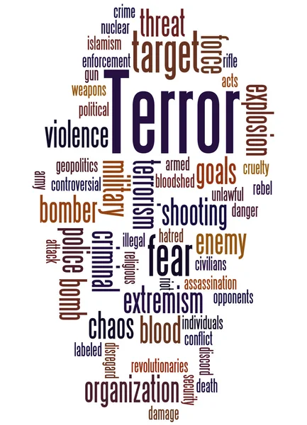Terror, szó felhő fogalmát 9 — Stock Fotó