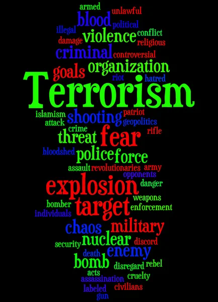 Terrorizmus, szó felhő fogalmát 8 — Stock Fotó