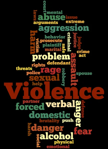 Violence, word cloud concept 4 — Stock Photo, Image