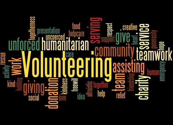 Volunteering, word cloud concept 6 — Stock Photo, Image