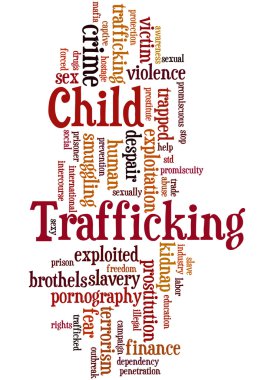 Child Trafficking, word cloud concept 6 clipart