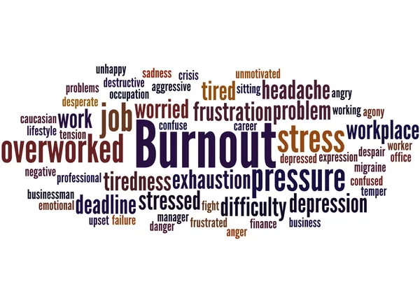 Burnout, word cloud concept 2 — Stock Photo, Image