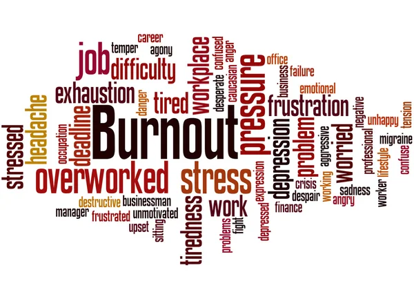 Burnout, word cloud concept 3 — Stock Photo, Image