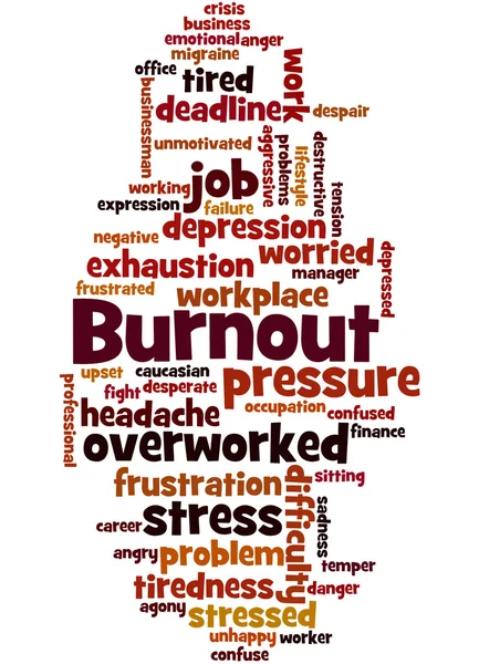 Burnout, word cloud concept — Stock Photo, Image