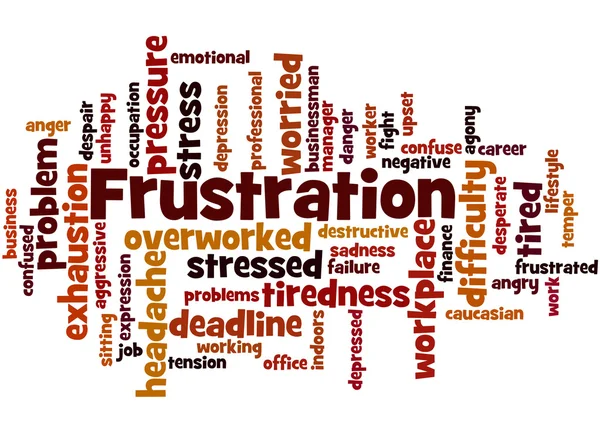 Frustration, word cloud concept 2 — Stock Photo, Image