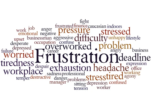 Frustration, word cloud concept 9 — Stock Photo, Image