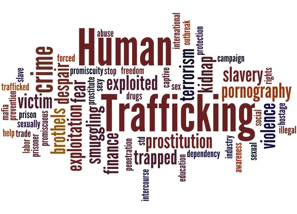 Mänskliga människohandel, ordet cloud koncept 8 — Stockfoto