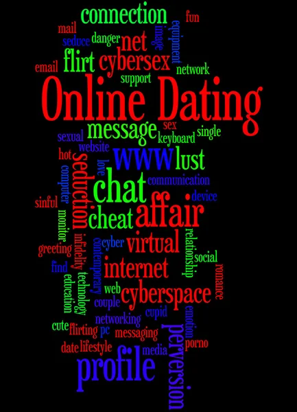 Online Dating, ordet cloud koncept 5 — Stockfoto