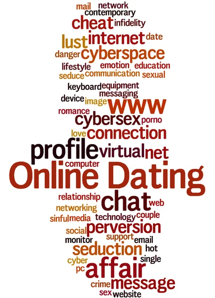 Online Dating, kelime bulutu kavramı 8 — Stok fotoğraf