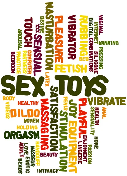 Sexuální hračky, slovo mrak koncepce 8 — Stock fotografie