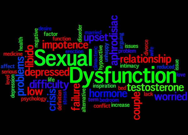 Disfunção Sexual, conceito de nuvem de palavras 6 — Fotografia de Stock