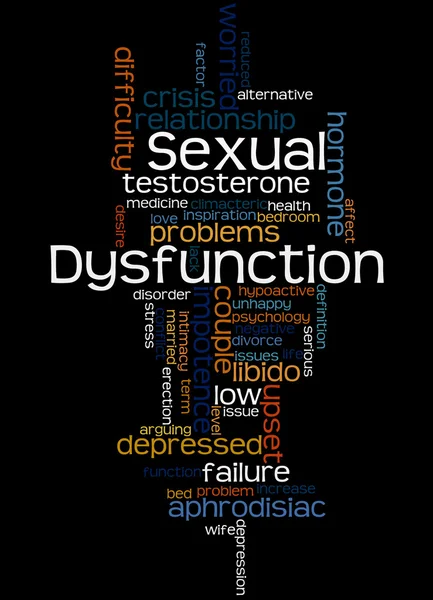 Disfunção Sexual, conceito de nuvem de palavras 8 — Fotografia de Stock