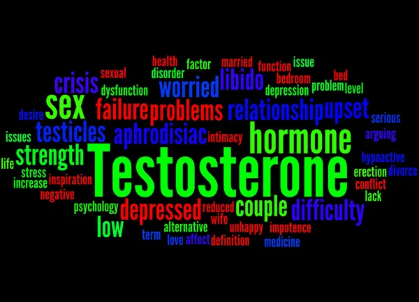 남성 호르몬, 단어 클라우드 개념 6 — 스톡 사진