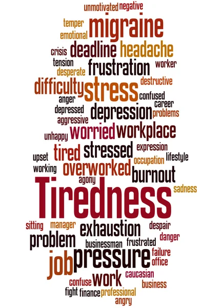Tiredness, word cloud concept 6 — Stock Photo, Image