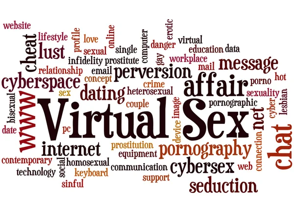 Virtuální Sex, slovo mrak koncepce 3 — Stock fotografie